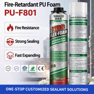 F801 Fire Resistant Polyurethane Expanding PU Foam Sealant