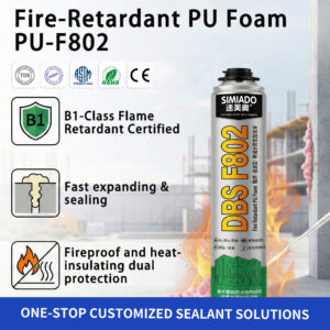 F802 Fire Retardant Polyurethane Expanding Foam Construction
