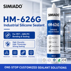 SIMIADO HM-626G white neutral-cure industrial silicone sealant in 300 ml cartridge