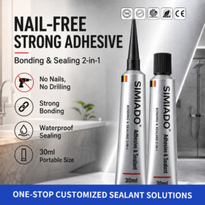 SIMIADO 30 ml silver tube nail-free bonding and sealing adhesive with nozzle and cap