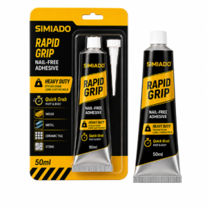 SIMIADO RAPID GRIP 50 ml nail-free adhesive in English blister packaging